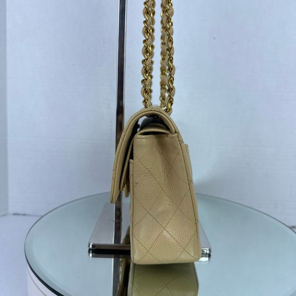 CHANEL CC CAVIAR LEATHER DOUBLE FLAP BAG GHW - Picture 4 of 16